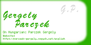 gergely parczek business card